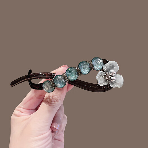 Dongyi's carefully selected twist clip hair clip for women's hair with multi-disc hair clips, high-end rhinestone beaded one-word clips, simple and not irritating the hair in summer