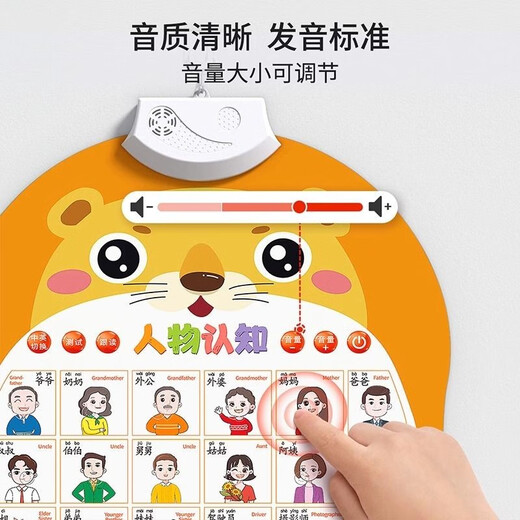 
Baby audio early education picture, infant and child cognitive speaking, voice, educational toys, literacy, reading wall stickers, bilingual early education #standard pronunciation #easy to follow 3 photos: animals + fruits and vegetables + numbers