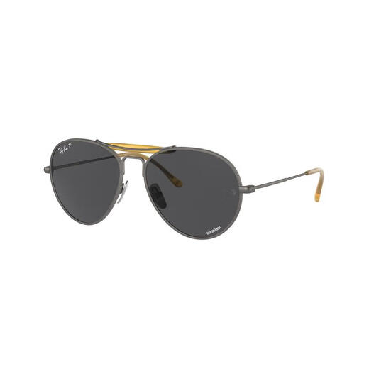 Rayban 2025 Neue Frauen-Titan-Legierungs-Pilot-Sonnenbrille Anti-Ultraviolett-polarisierte Kristalllinse 9208K8 Demi Gloss Zinn 55-16-140