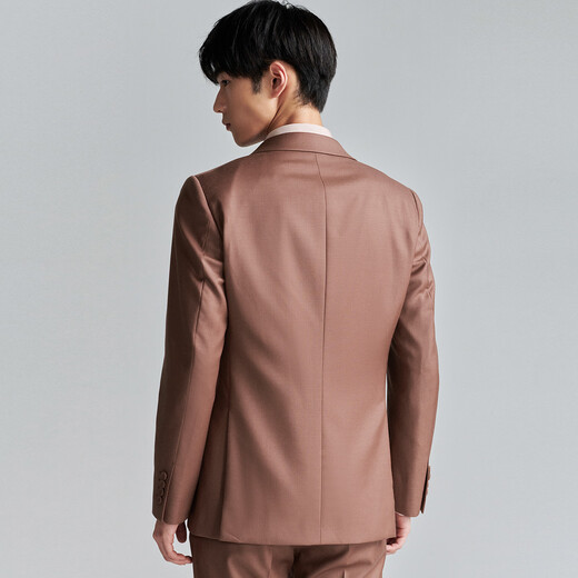 Anniversary Bird Suit Men's ONE Series Autumn Men's Fashionable Formal Suit Solid Color Pants Suit for Men Marsala Red Solid Color 48 A(175/96) /Please note waist or trousers