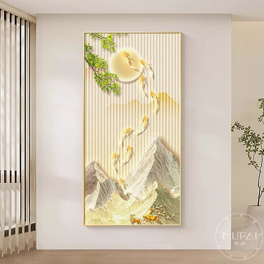 La decoración de entrada de Jiuyutu pinta nuevos murales de corredor de alta gama de estilo chino y pinturas de luz colgantes en la sala de estar frente a la puerta. Cada año, hay un excedente de pintura de luz LED de 60*120 (inserción directa inteligente + control remoto) 3527