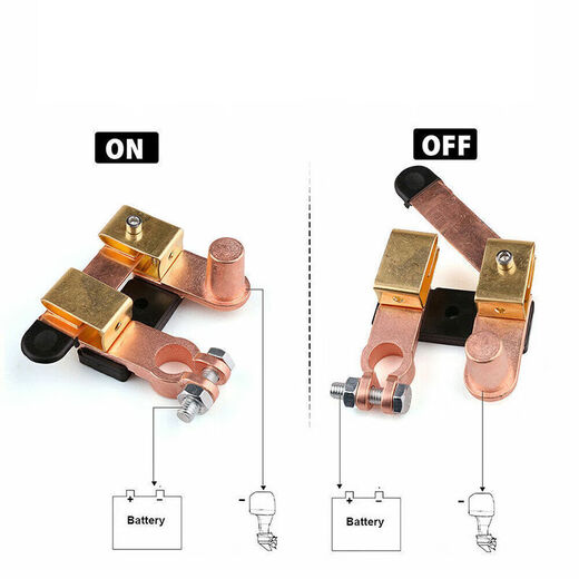 Yusenyi Sanqihu Automobile Battery Power Brass Gate Power Off Switch Negative Positive Power Offset Knife Breaker Small Head Main Gate Negative Position 1517mm Side Open