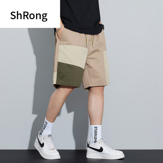Shurong Japanese 2025 spring and summer casual shorts men's five-point pants trendy brand workwear new summer fashion half-trousers mid-pants military green 9277 M