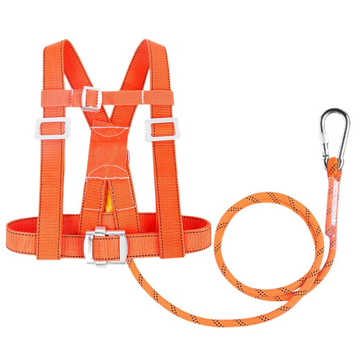 Yuanbang Jingcang Express Delivery High Altitude Work Safety Belt Safety Belt Safety Rope Three-Point Safety Belt Red Upper Body Belt Next Day Delivery 3 Meter Rope No. 10 Hook