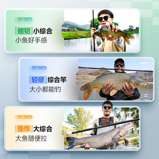 汉鼎一号5代鱼竿超轻手竿4.5米台钓竿鲫鱼竿碳纤维手杆 4.5m小综合