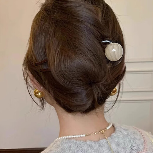 Chimera (CHIMERA) 2 pieces of retro round beads, new Chinese-style U-shaped hairpins, ball hairpins, hairpins, hairpins, birthday gifts for women