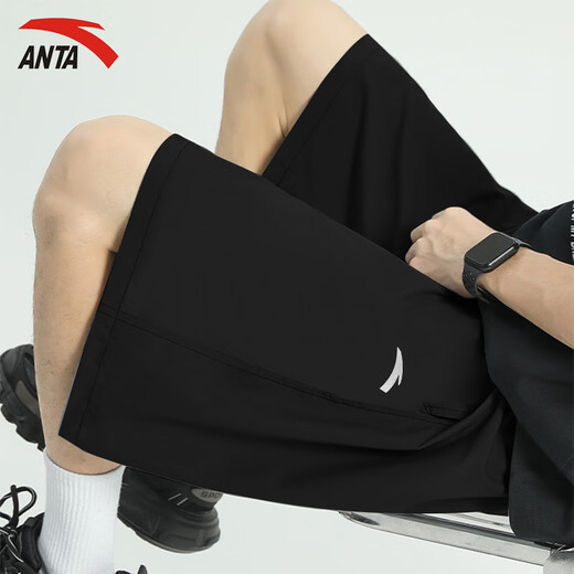 
Anta shorts men's summer pants men's quick-drying ice silk breathable five-point pants men's thin beach pants running sports pants basic black L