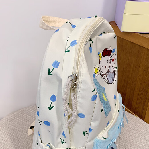 日系ins书包女初中生可爱高颜值小清新高中大学生出游旅行双肩包 KH-111#白色
