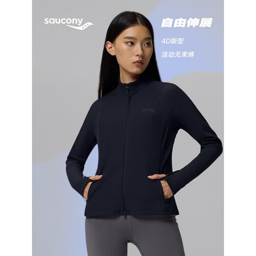 
SAUCONY clothing women's woven jacket running top training comfortable slim fit and thin official flagship genuine SC1240029C-BK01-Black L