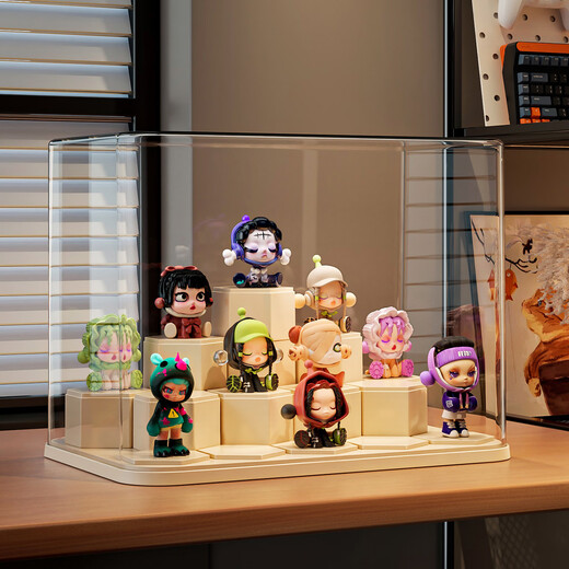 Yingsi Feng Blind Box Display Rack Acrylic Transparent Dustproof Figure Building Block Display Cabinet Bubble Mart Toy Storage Display Box Extra Large Contains 18 Building Blocks 1