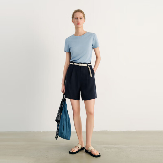 Maimeng mm sommer light tens leinenweiche shorts casuale hose gleichen Stil wie das Einkaufszentrum 25 Sommer Neues Produkt 5G5251331 Navy M.