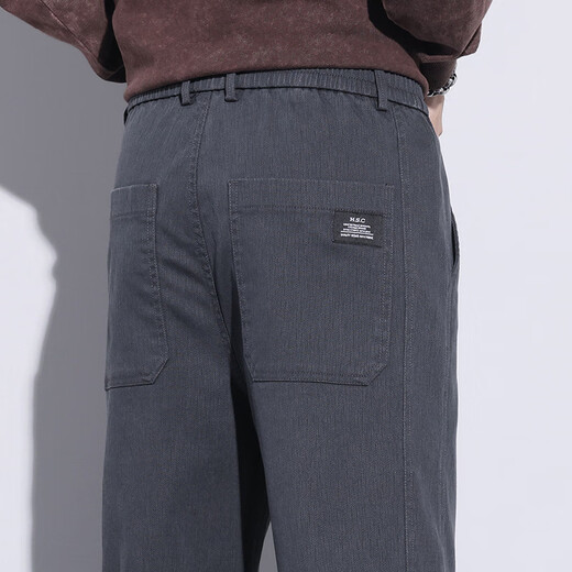 Rongxitu (Rongxitu) Trendy Herren Frühling und Herbst Laisele Straight Hosen Lose atmungsaktiv