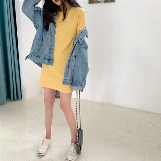 Nach Montag2025 sommer koreanischer Stil schlanker, solide Farbe kurzärmelig T-Shirt Damen mittelgroß