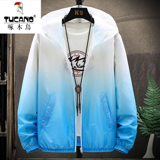 Carpintería carpintero (tucano) ropa de protección solar chaqueta de color de gradiente para hombres estilo coreano coreano de moda ropa de protección solar verano