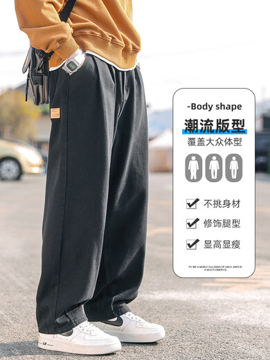 离境天男士休闲裤夏季薄款2025新款纯棉工装裤男士夏季薄款日系痞帅休闲 YHK9215卡其 L110-130斤可穿 均码