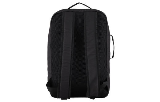 Emporio Armani Couleur solide de grande capacité Logo Impression de sac polyester sac sac à dos sac à dos grand taille de style couple noir