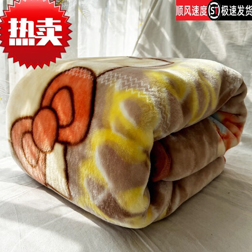 Famous premium winter cloud blanket double layer thickened baby blanket newborn baby blanket children kindergarten blanket children quilt red cat castle 110x140 super soft