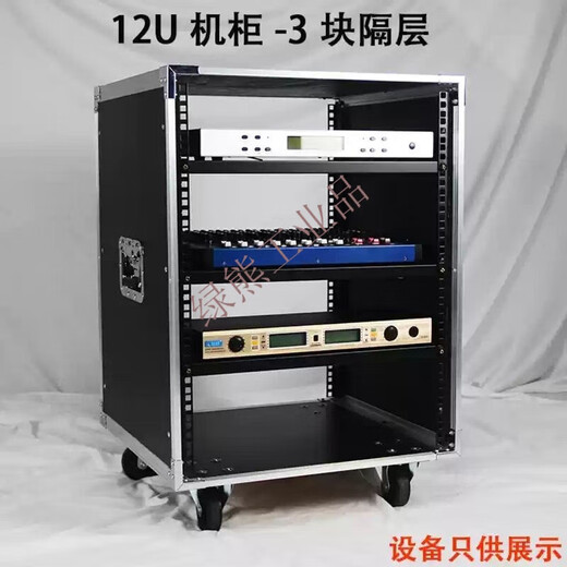 Customized 12U amplifier cabinet speaker 6U mixer 8U simple switching cabinet 16U customized server flight case 12U white aluminum brake with single transparent door