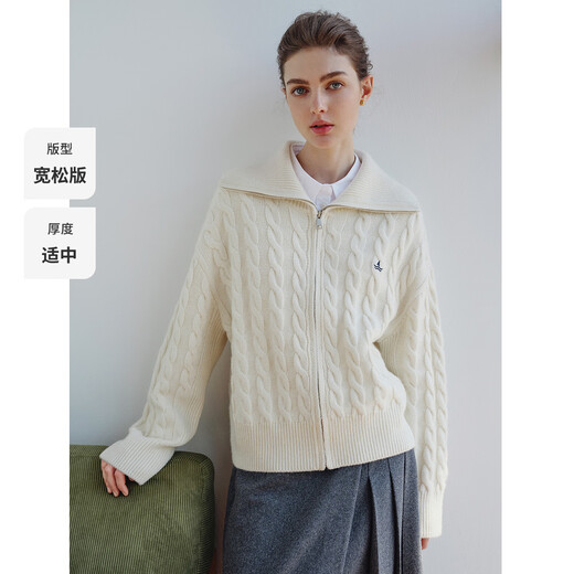 Navigare Italian small sailing women's 25-year new all-wool knitted cardigan sweater cardigan jacket 2334095507