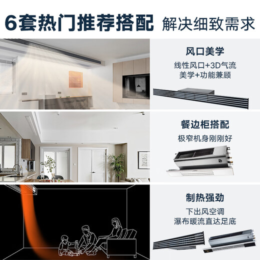 Daikin (DAIKIN) central air conditioning guest restaurant duct machine one to two 3 HP living room air conditioner kitchen air conditioner household multi-split frequency conversion first level energy efficiency open kitchen guest restaurant + kitchen customization