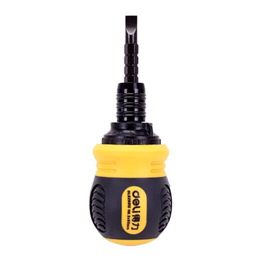 Deli ratchet dual-purpose screwdriver cross-shaped three-way retractable adjustable multi-function screw set DL626010