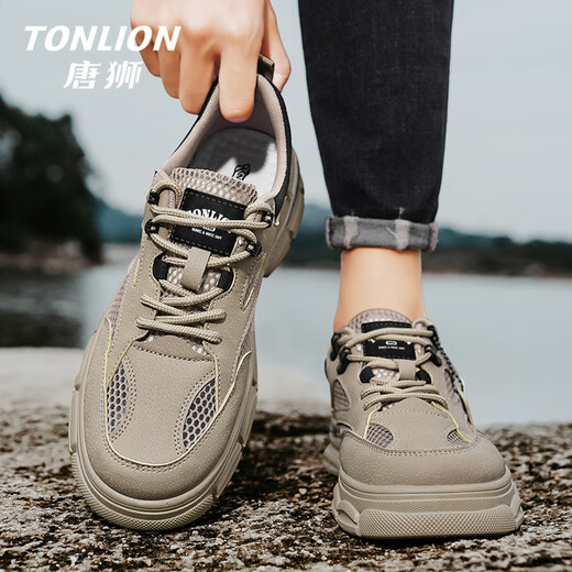 Tonlion Herrenschuhe Sommer 2025 Atmungsfreie Mesh Schuhe Herren Soft Soone Casual Workwear Sports Schuhe