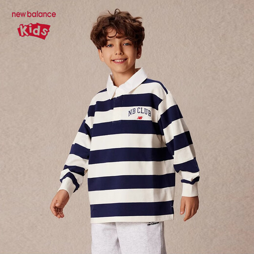 Neue Balance Kinderkleidung für Männer und Frauen Kinder neuer Frühlings- und Herbst -Trend komfortabler Revers -Sweatshirt ND7CE13063 110