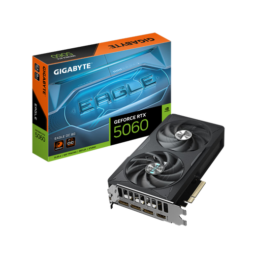 Carte graphique GIGABYTE RTX 5060 8G Magic Eagle/Snow Eagle/White Ice Falcon/Little Eagle/Wind Demon Ordinateur de bureau Black Myth Wukong Game Apprentissage intelligent Affichage indépendant RTX5060 OC 8G Falcon Luxury High Frequency Edition