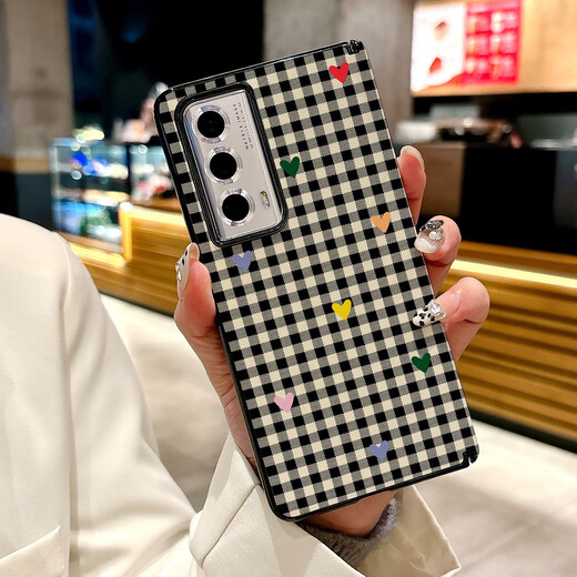 
Tongru wall is suitable for Huawei Honor MAGIC V3 Vs3 mobile phone case MAGIC V2 Vs2 new folding screen central axis magnetic suction center axis black edge leather pattern P3271 black and white plaid color Honor MagicVs3