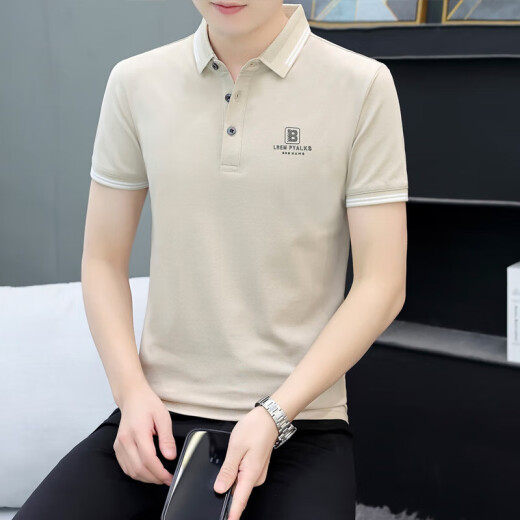 利郎2025夏季新款男士POLO衫短袖潮牌休闲保罗衫修身有领翻领T恤上衣 QY719黑色 M
