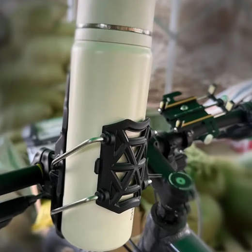 Minghuitong Adaptive Motorcycle Protector Water Cup Holder Electric Vehicle Scooter Universal Water Bottle Holder Bicycle Quick Release Cup Holder Black-Nylon Hoop Style