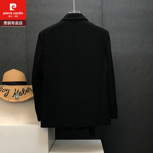 Pierre Cardin Korean streamer design blazer men's Korean style versatile high-end casual splicing suit white DK25 suit + pants XL 145-158Jin Jin equals 0.5 kg