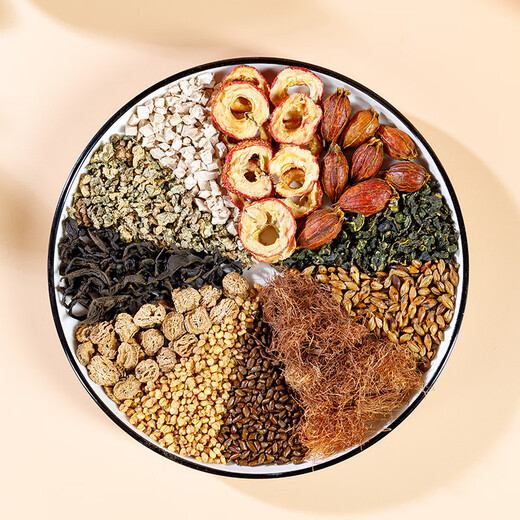 Beijing Tongrentang Green Qianliu Corn Scarf Tea Box Portable 160g Hawthorn Cassia Seed Barley Mulberry Leaf