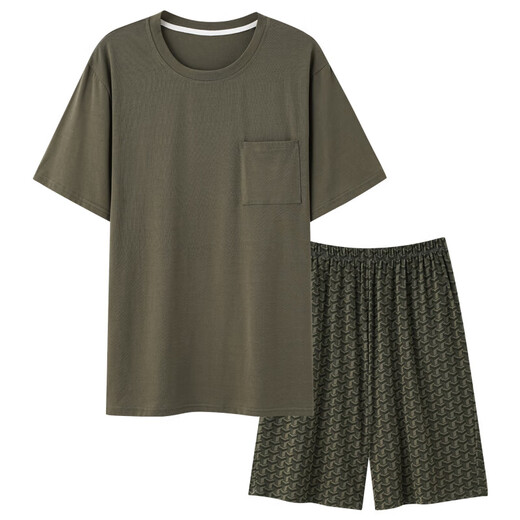 2025 neuer Modal-Pyjamas Sommerpullover Rundem Hals großer Größe lässig und lose Heimkleidung XYI-9719# 2xl