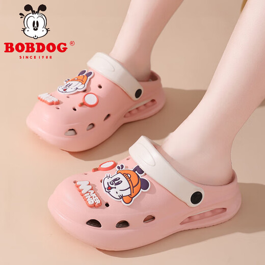 Babudou Children's Crocs 2025 Summer New Style Sandals for Boys and Girls, Comfortable Soft Sole Non-Slip Children's Sandals XD3002/Pink Size 32-33/Suitable for feet 20.5cm long