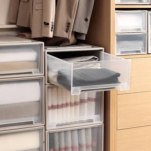 Yonghuan Schublade Aufbewahrungsbox Aufbewahrungsbox Haushalt transparenter Kleidung Finishing Box Plastik