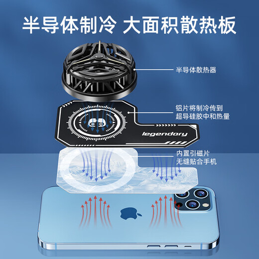Shangmo es adecuado para Apple, Xiaomi, Huawei iPhone 12 Black Shark Teléfono móvil Desdeffmo de calor Radiador Atrás Back Disco de calor Magnético Radiador 13 Patch de enfriamiento 11 Conductancia de calor [Paquete de 1 pieza] disipador de calor