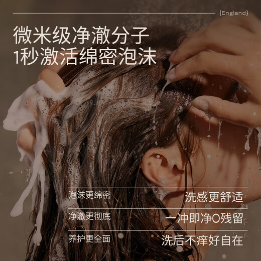 INSRE英国进口毛囊清洁洗发水氨基酸除螨止痒去屑控油蓬松洗发露男女士