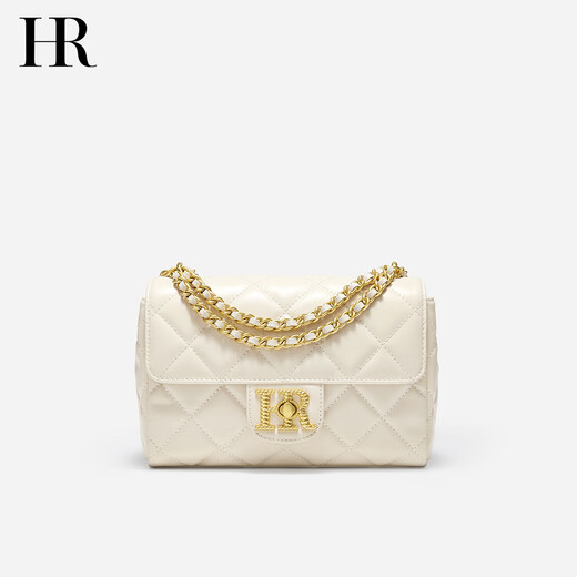 HR Helena Bag Women's Bag Fashionable and Versatile Diamond Chain Bag Women's Armpit Top Layer Cowhide One-Shoulder Crossbody Women's Bag