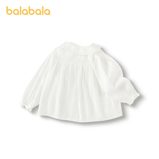 Balabala shopping mall same style baby shirt sweet A-type girls long-sleeved top 2025 new autumn wear white tone 00311 90