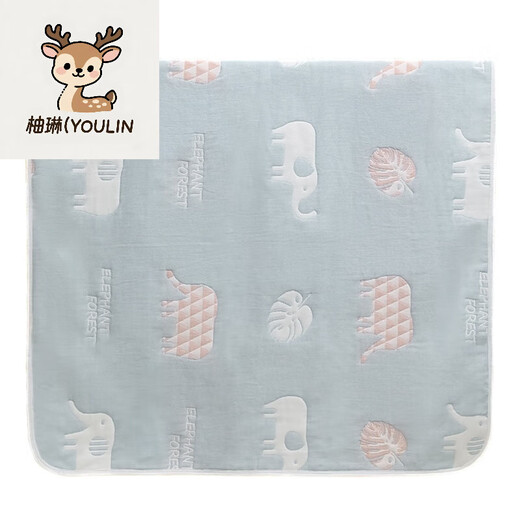 Yulin (yolin) reines Baumwollgaze Baby Urin-Separator-Pad Kindermatratze Baby wasserdicht und atmungsaktiv, waschbarer Größe über Nacht Tante Pad reines Baumwollklasse A Sechs-Schicht farbenfrohe Wolkenblau wasserdicht und atmungsaktiv 60x80 cm