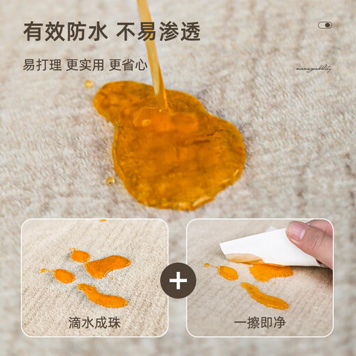 地毯卧室床边毯免洗可擦法式房间沙发茶几毯家用隔音地垫加厚防滑 晴鸢-14116 120x200cm