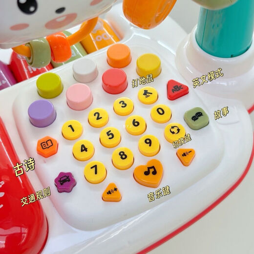 Children's music Chinese and English phone cute rabbit story baby puzzle enlightenment listening to ancient poems and numbers learning to play the piano 78926 rabbit multi-function Zhuanzhuan phone-green battery version