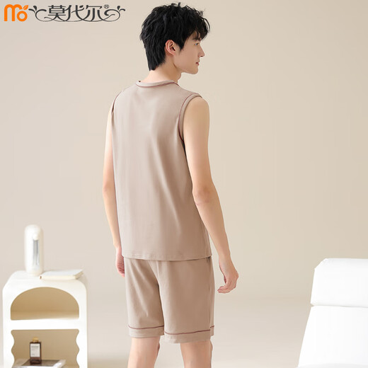 Modal Pyjamas Herren Sommer 100% reines Baumwollhändler Weste Shorts für Herren Sommerweste Home Clothing Set 02J13658 4xl