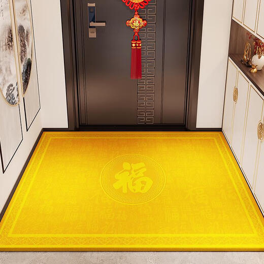 OIMG New Year's model gourd entry door floor mat Pfaff entrance door non-slip good care floor mat thickened festive red carpet Pfaff Juzhen-gold-12159 1 piece quantity 50*80CM refreshing blanket-free surface
