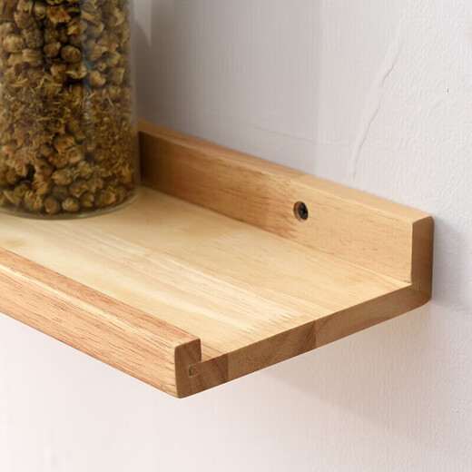 Jiayi solid wood storage rack on the wall punch-free storage rack partition wall hanging bookshelf entryway laminate wall wooden storage rack