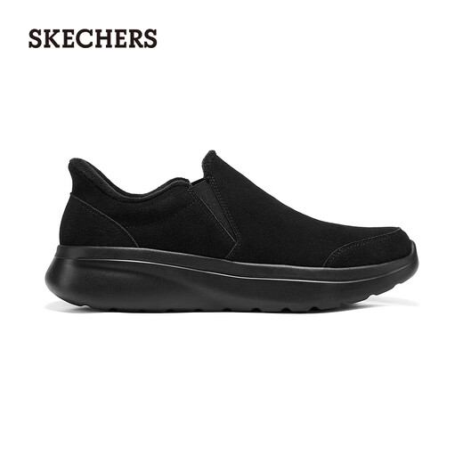 Skechers walking shoes men's velvet warm autumn and winter new comfortable sports casual shoes one-leg walking shoes 217081