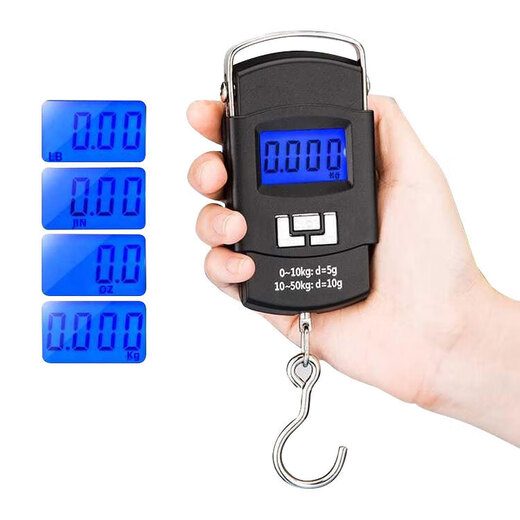 
High-precision portable electronic scale small express scale can be weighed 100 Jin [Jin equals 0.5 kg] portable household hook commercial hook spring luggage grocery fishing portable electronic scale 50KG portable portable scale