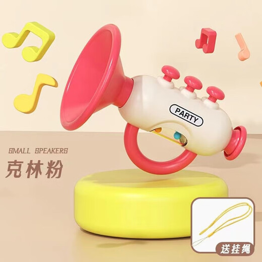 Los niños de la trompeta alemana de Zozx de 0 a 3 años pueden tocar instrumentos musicales para bebés y educación infantil para hombres y mujeres [verde] Cuerno pequeño + cuerda anti-pérdida