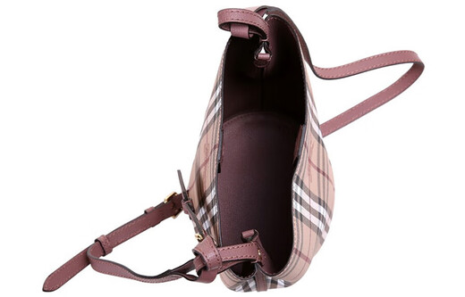BURBERRY (BURBERRY) war horse print classic check leather bucket bag shoulder bag crossbody bag regular women's style nude color basic package (bag + dust bag)